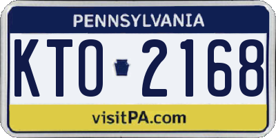 PA license plate KTO2168