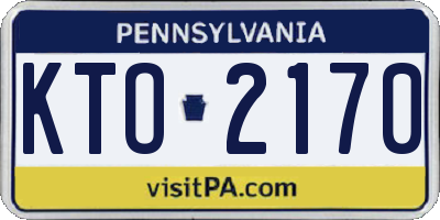 PA license plate KTO2170