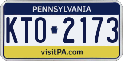 PA license plate KTO2173