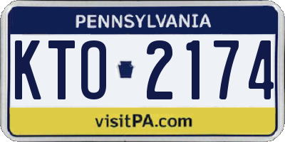 PA license plate KTO2174