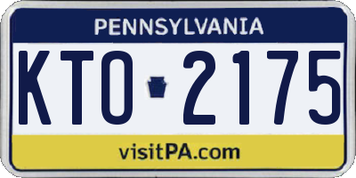 PA license plate KTO2175