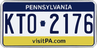 PA license plate KTO2176