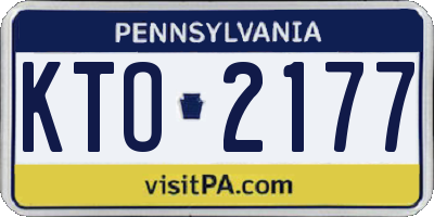 PA license plate KTO2177