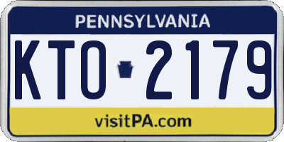 PA license plate KTO2179