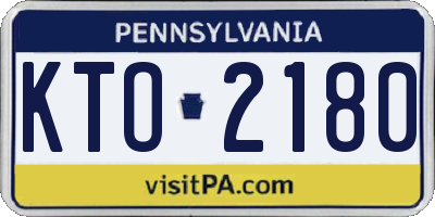 PA license plate KTO2180