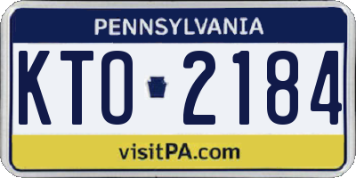 PA license plate KTO2184