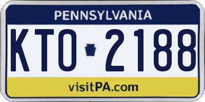 PA license plate KTO2188