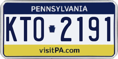 PA license plate KTO2191