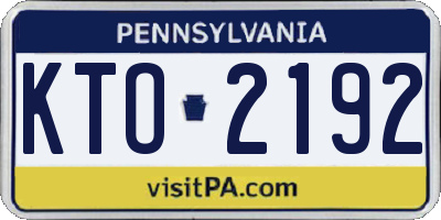 PA license plate KTO2192