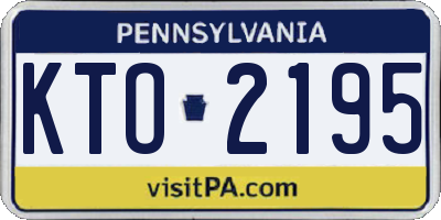 PA license plate KTO2195