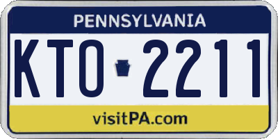 PA license plate KTO2211
