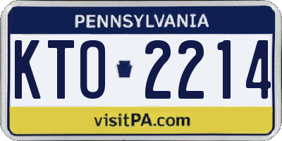 PA license plate KTO2214