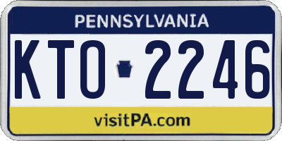 PA license plate KTO2246