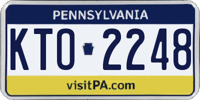 PA license plate KTO2248