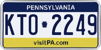 PA license plate KTO2249
