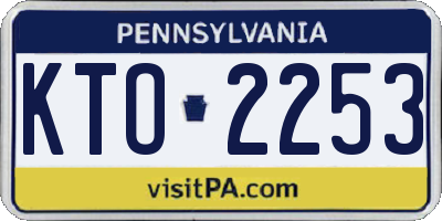 PA license plate KTO2253