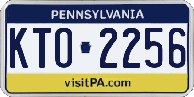 PA license plate KTO2256