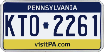 PA license plate KTO2261