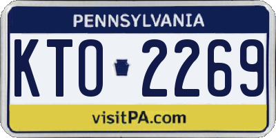 PA license plate KTO2269
