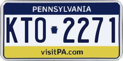 PA license plate KTO2271