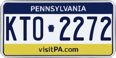PA license plate KTO2272