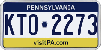 PA license plate KTO2273