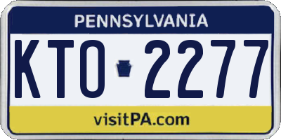 PA license plate KTO2277
