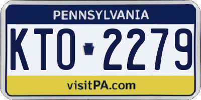 PA license plate KTO2279