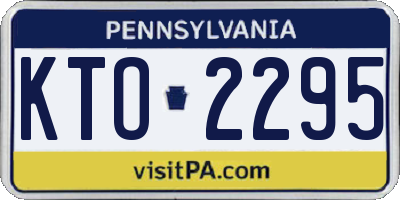 PA license plate KTO2295
