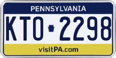 PA license plate KTO2298