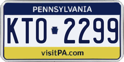 PA license plate KTO2299