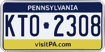 PA license plate KTO2308