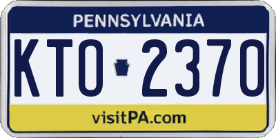 PA license plate KTO2370