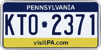 PA license plate KTO2371
