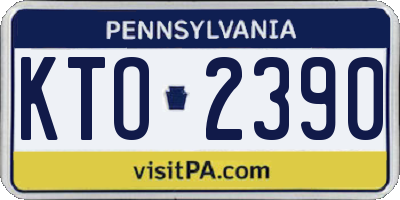 PA license plate KTO2390