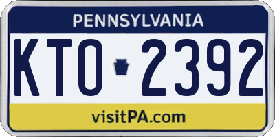 PA license plate KTO2392