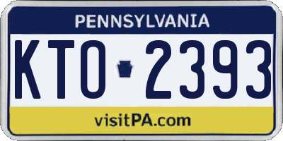 PA license plate KTO2393
