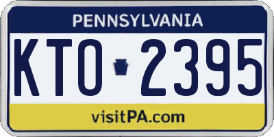 PA license plate KTO2395