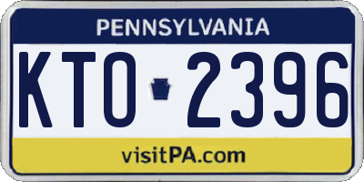 PA license plate KTO2396