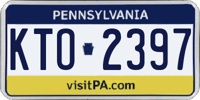 PA license plate KTO2397
