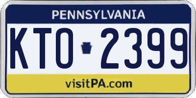 PA license plate KTO2399