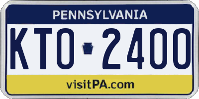 PA license plate KTO2400
