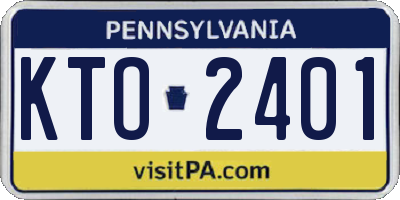 PA license plate KTO2401
