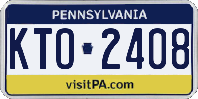 PA license plate KTO2408