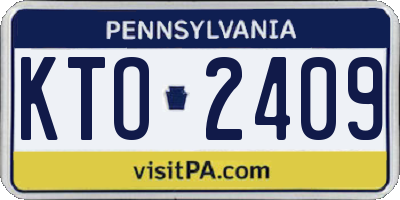 PA license plate KTO2409