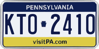 PA license plate KTO2410