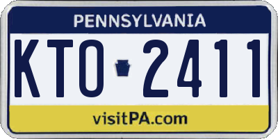 PA license plate KTO2411
