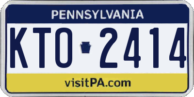 PA license plate KTO2414