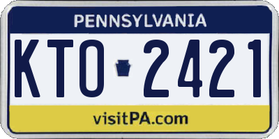 PA license plate KTO2421