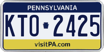 PA license plate KTO2425